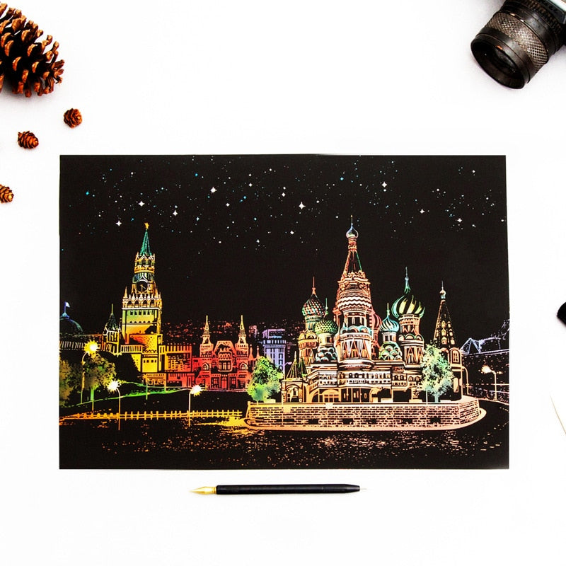 Kratzbares Gemälde DIY Set Magic Art Malen