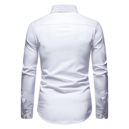 Herren Hemd Paisley Muster Elegante Bluse