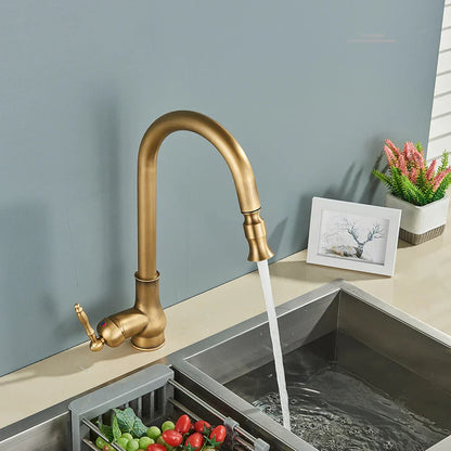 Küchenmischerhahn Vintage Messing Wasserhahn Antik Stil