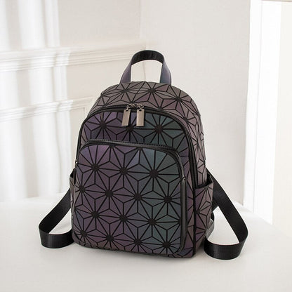 Regenbogen Rucksack Glitzernd Holografisch Leuchtend