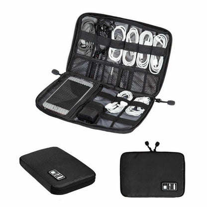 Wasserdichte Kabelorganizer Tasche Tragbar Schwarz