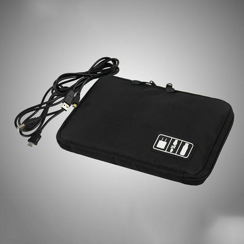Wasserdichte Kabelorganizer Tasche Tragbar Schwarz