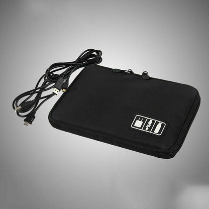 Wasserdichte Kabelorganizer Tasche Tragbar Schwarz