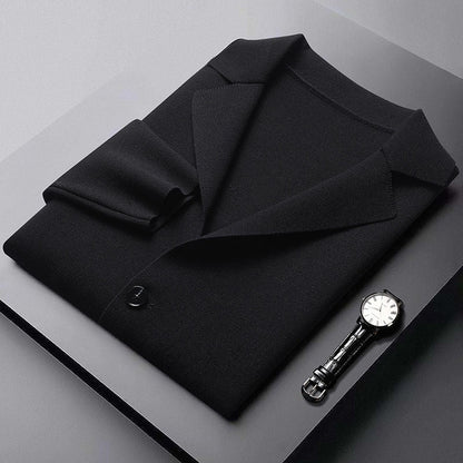 Herren Cardigan Baumwolle Langarm Reverskragen Modern