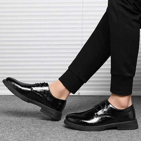 Herrenschuh Elegant Schwarz Lederschuh - BerlinGlamour