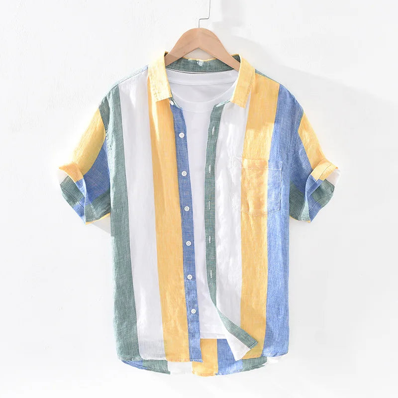 Herren Hemd Leinen Elegantes Sommerhemd - BerlinGlamour