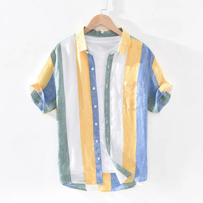 Herren Hemd Leinen Elegantes Sommerhemd - BerlinGlamour