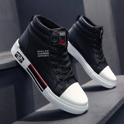 Herren Sneaker High Top Mode Schuhe Schwarz