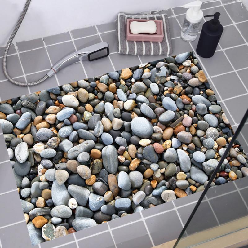 Badezimmer Bodenaufkleber 3D Steinoberfläche Optik - BerlinGlamour