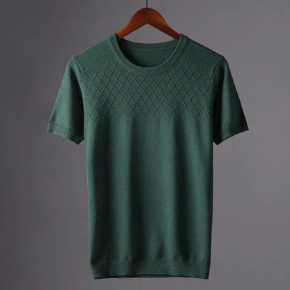 Herren-Shirt Atmungsaktiv Weich Rundhals Leicht