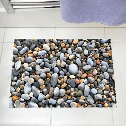 Badezimmer Bodenaufkleber 3D Steinoberfläche Optik