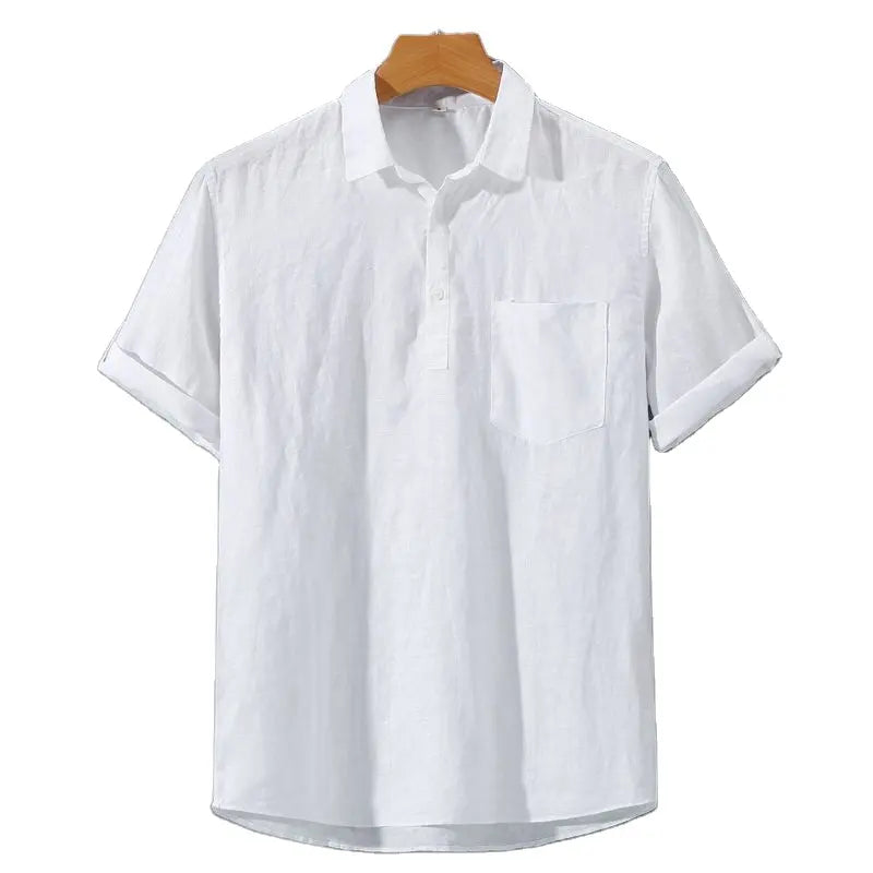Elegantes Leinen Polo Herren Shirt