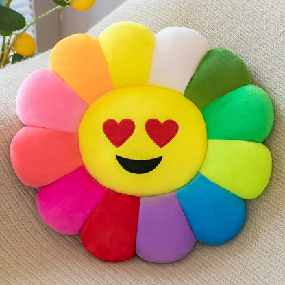 Buntes Sitzkissen Plüsch Bequem Sonnenblume Kissen