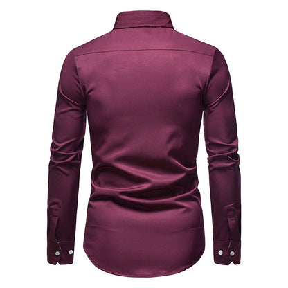 Herren Hemd Paisley Muster Elegante Bluse