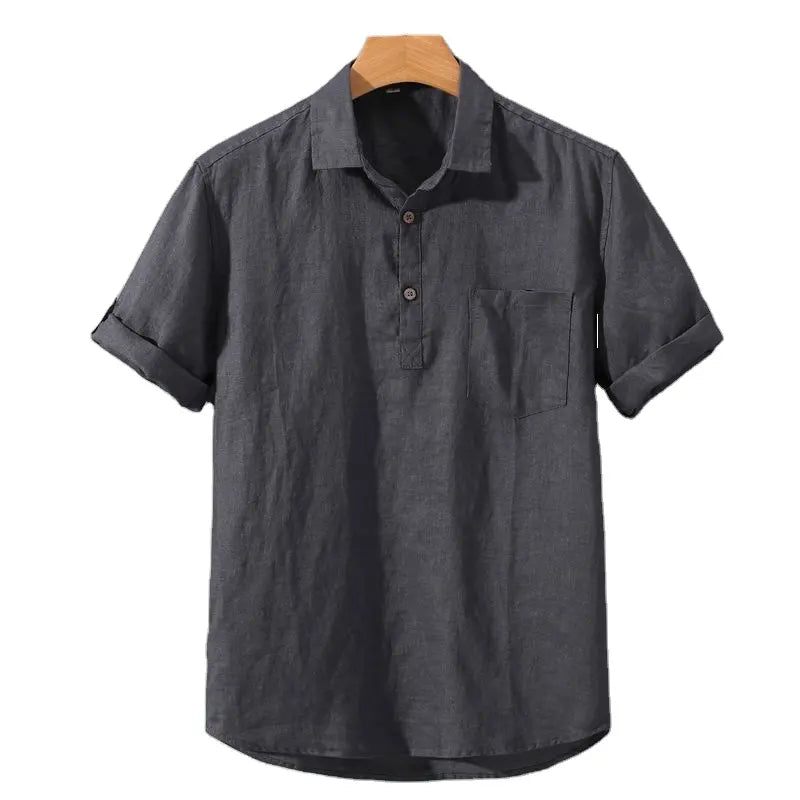 Elegantes Leinen Polo Herren Shirt - BerlinGlamour