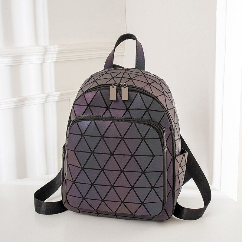 Regenbogen Rucksack Glitzernd Holografisch Leuchtend