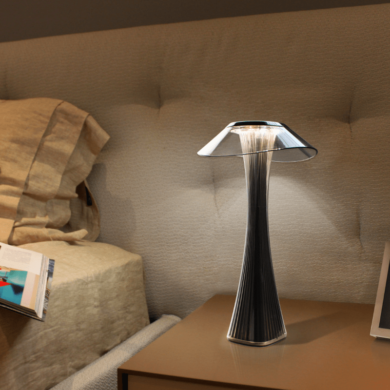 Tischlampe LED Kristall mit Touch-Dimmer und Farbwechsel