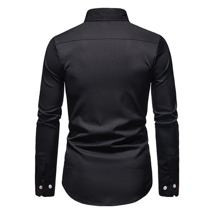 Herren Hemd Paisley Muster Elegante Bluse