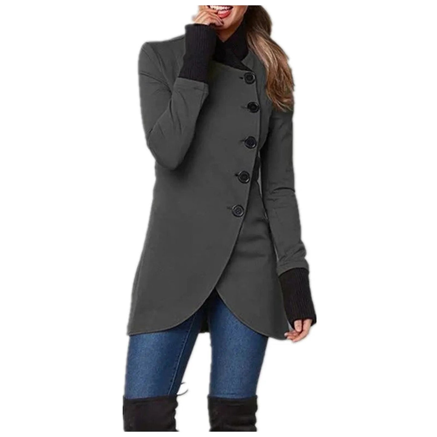 Stylische Knopfjacke Damen Winter