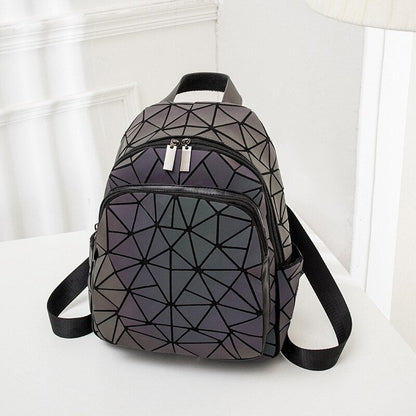 Regenbogen Rucksack Glitzernd Holografisch Leuchtend