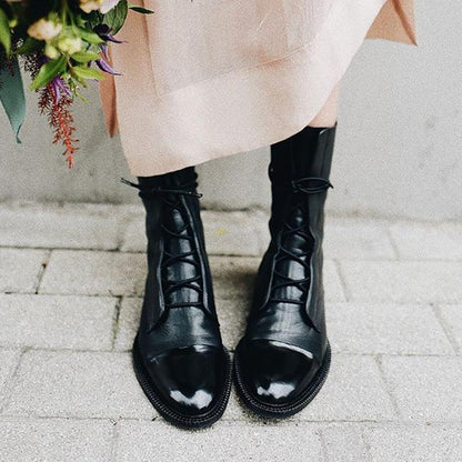 Damen Stiefel Elegante Klassik Synthetik Leder Schwarz