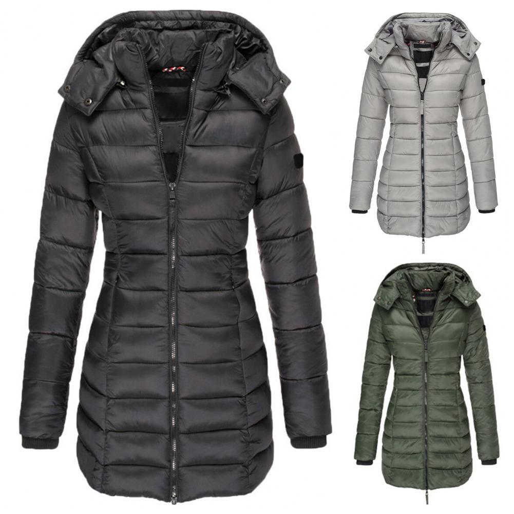 Wasserabweisende Damen Steppjacke mit Kapuze - BerlinGlamour