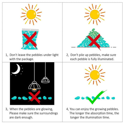 Gartensteine Leuchtend Dekor Steine Solar