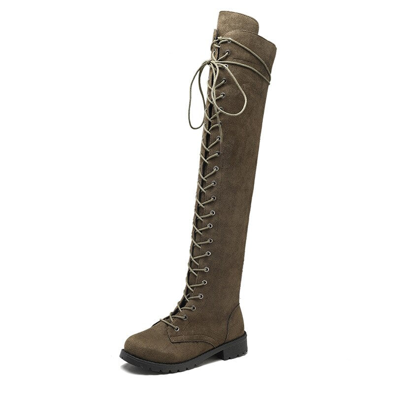 Heidi Knie Stiefel Sexy Bequem Schwarz