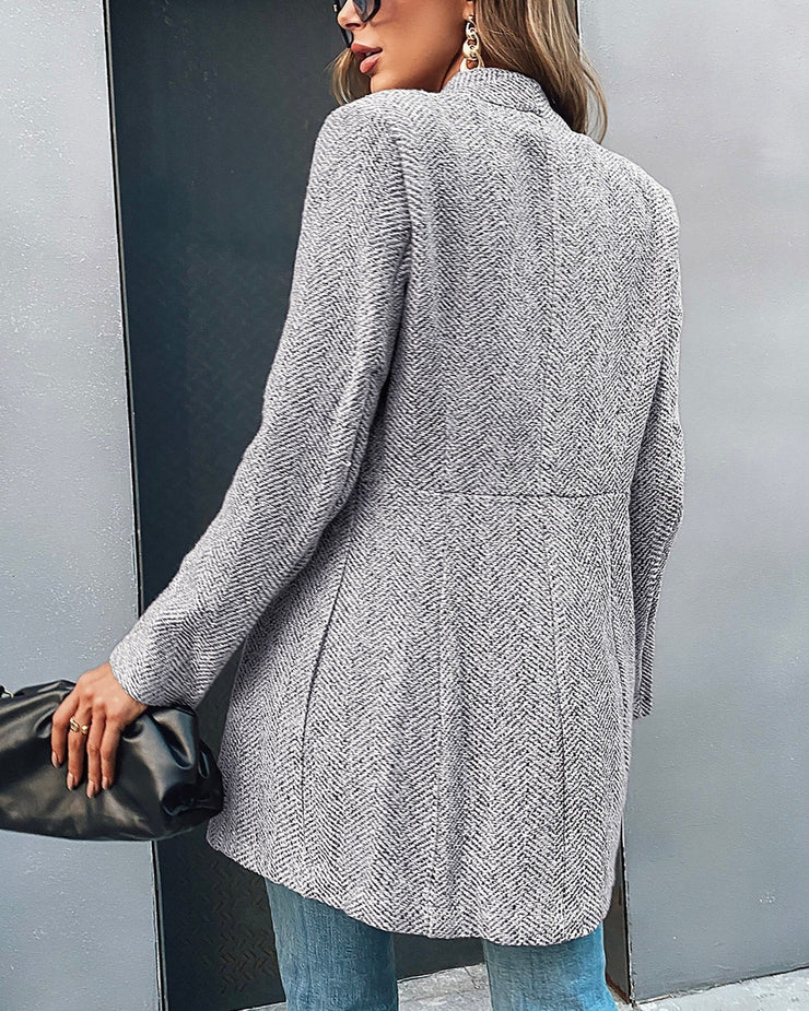 Lässiger Blazer Langärmlig Modern