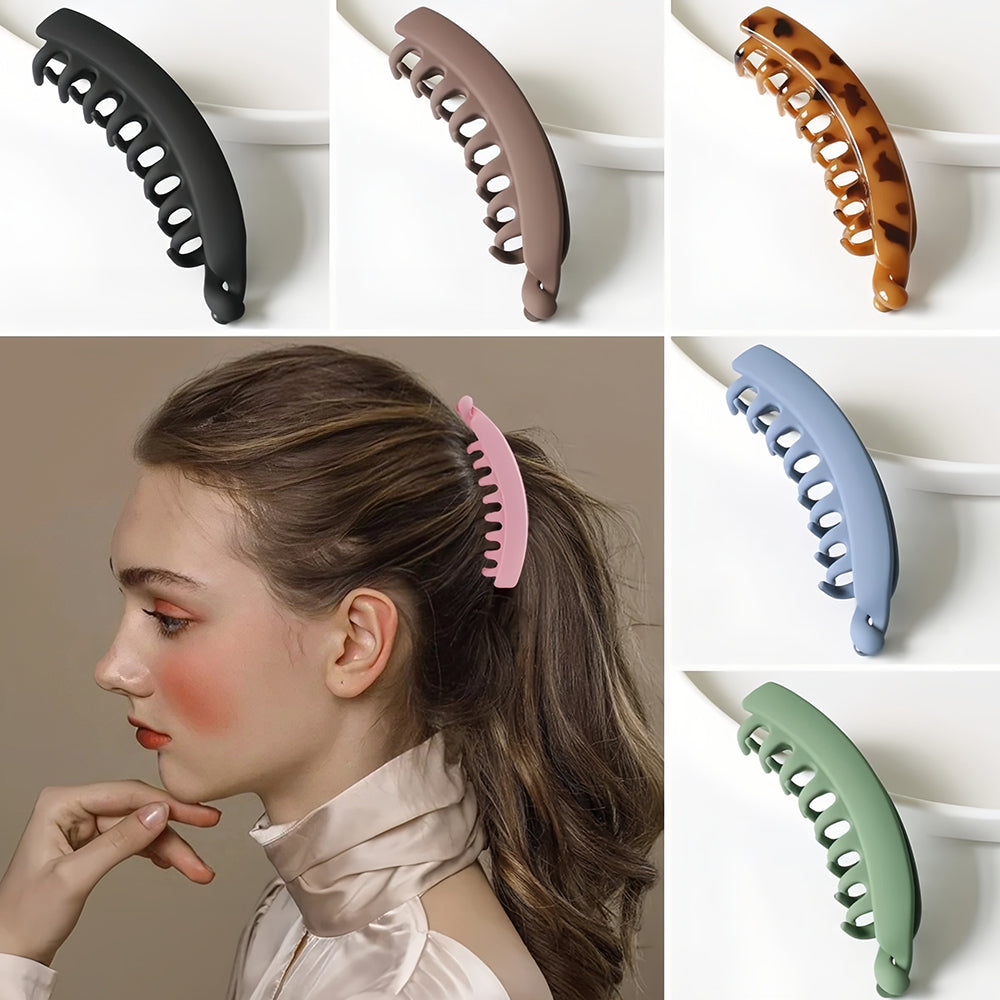 Große Haarspangen Rutschfest Banane Form