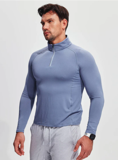 Herren Funktionsshirt Reißverschluss Atmungsaktiv - BerlinGlamour