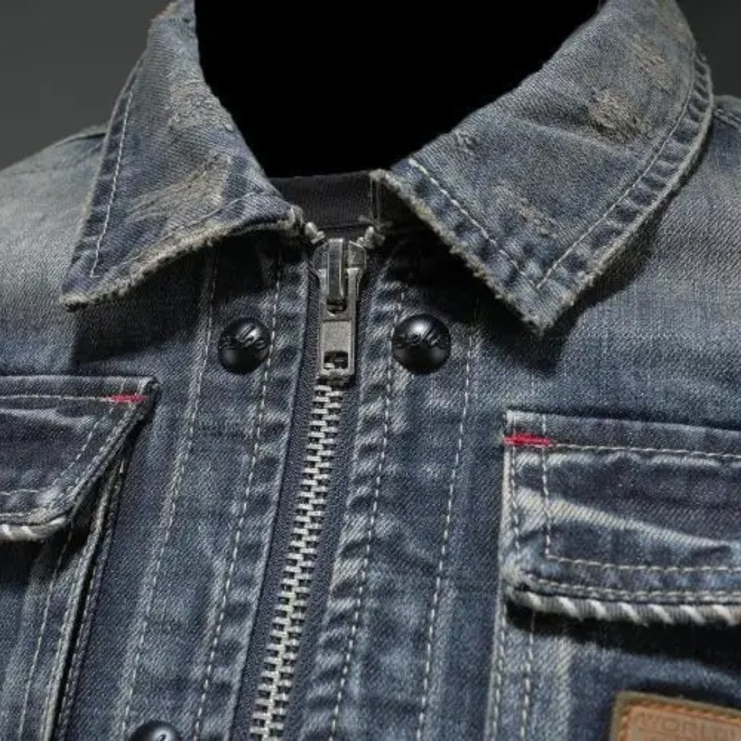 Herren Jeansjacke Regular Fit Klassisch Baumwolle