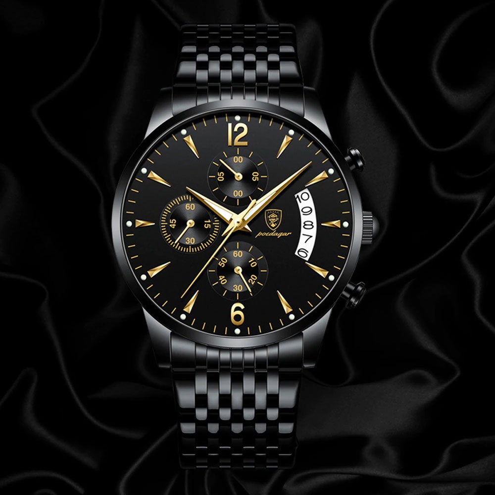 Herren Armbanduhr Stahl Edel Elegant