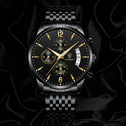 Herren Armbanduhr Stahl Edel Elegant