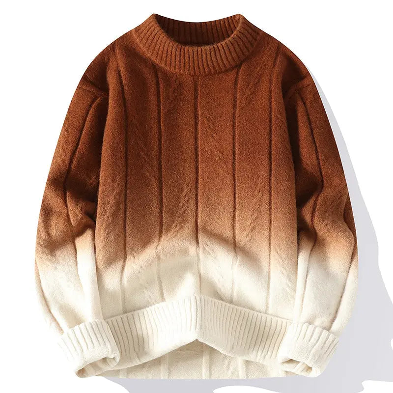 Herren Pullover Strick Farbverlauf Modern - BerlinGlamour