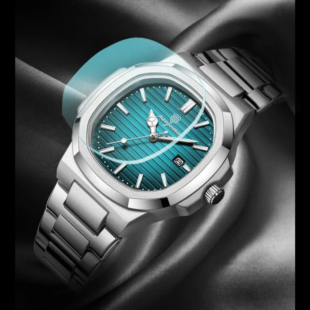 Herren Armbanduhr Edelstahl Elegant Slim