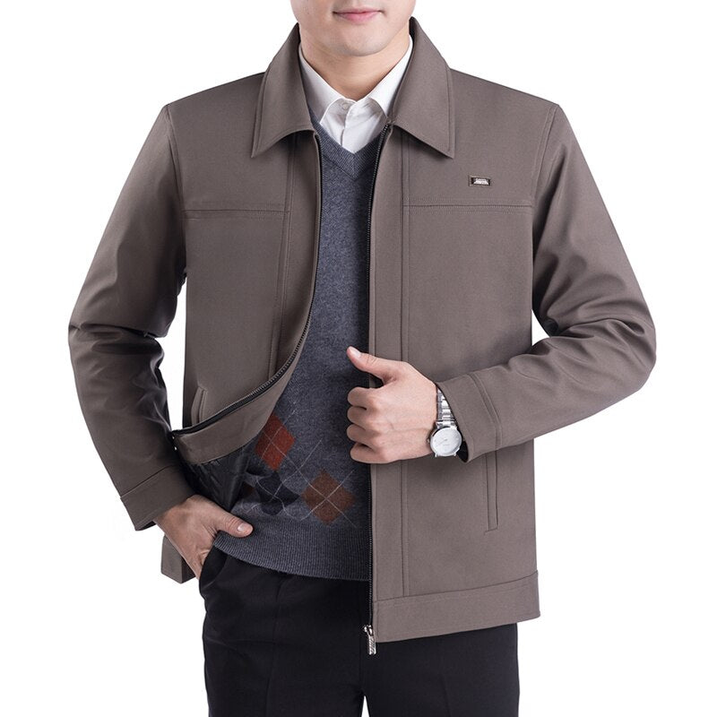 Herrenjacke Klassisch Reverskragen Elegante Slimfit