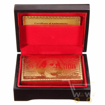 Glamour Spielkarten 24K Gold Holzbox Edel - BerlinGlamour