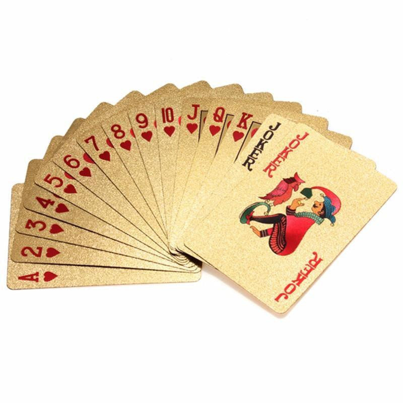 Glamour Spielkarten 24K Gold Holzbox Edel