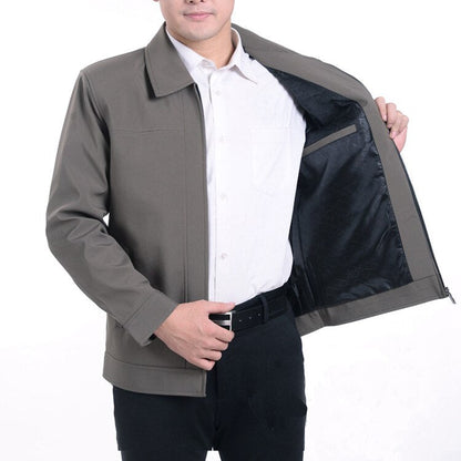 Herrenjacke Klassisch Reverskragen Elegante Slimfit