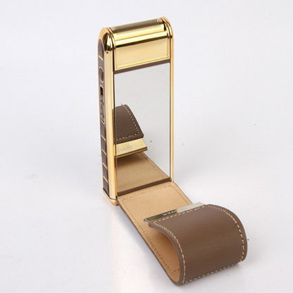 Reise Rasierer Leder Etui Retro Elektrisch