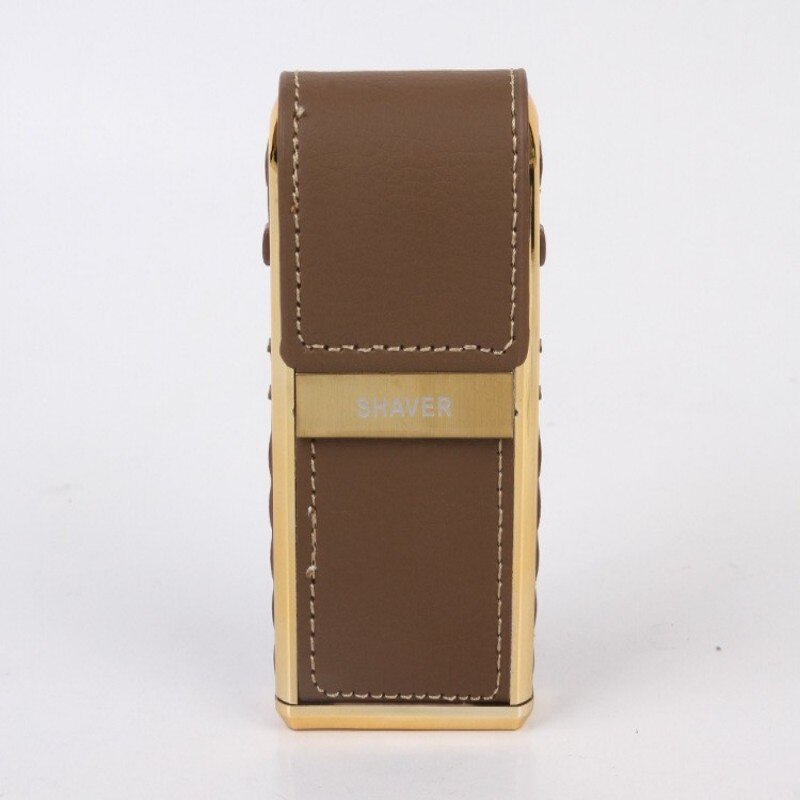 Reise Rasierer Leder Etui Retro Elektrisch