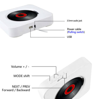 CD-Player Bluetooth Lautsprecher mit Soundverstärker