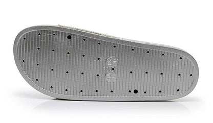 Diamant Slides Sandalen mit Kristall Besatz Glamour