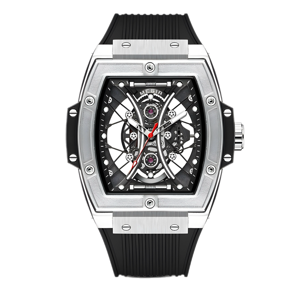 Herren Armbanduhr 45mm Edelstahl Chronograph