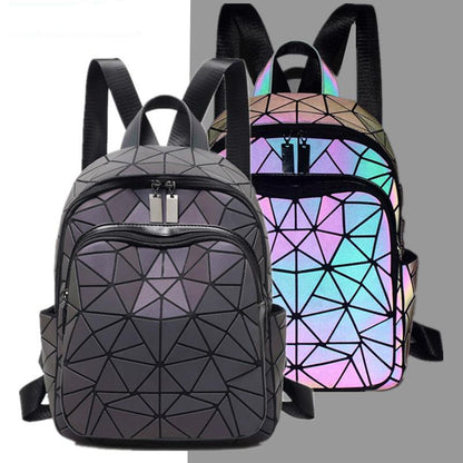 Regenbogen Rucksack Glitzernd Holografisch Leuchtend