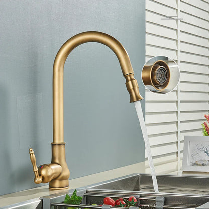 Küchenmischerhahn Vintage Messing Wasserhahn Antik Stil