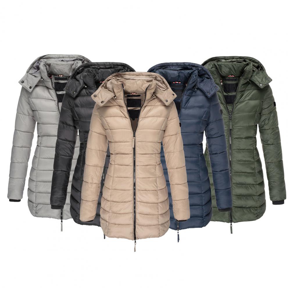 Wasserabweisende Damen Steppjacke mit Kapuze
