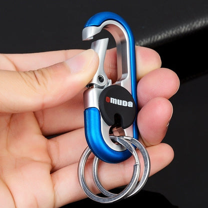 Edelstahl Schlüsselanhänger Doppelt Ring Sicher Haken