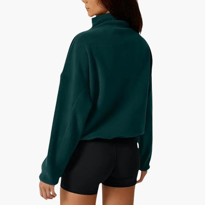 Halb-Zip Fleece-Sweatshirt für Damen 5